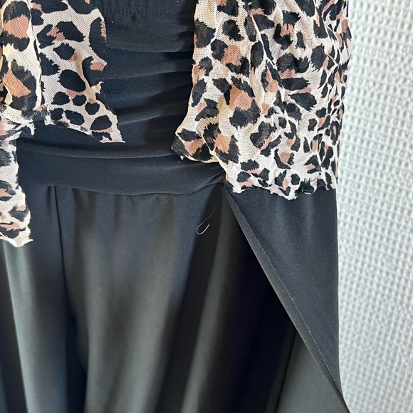 AQUA GREEN OPEN FLOWY LEG ROUCHED WAISTBAND PULL ON PANTS SIZE L - Picture 6 of 10